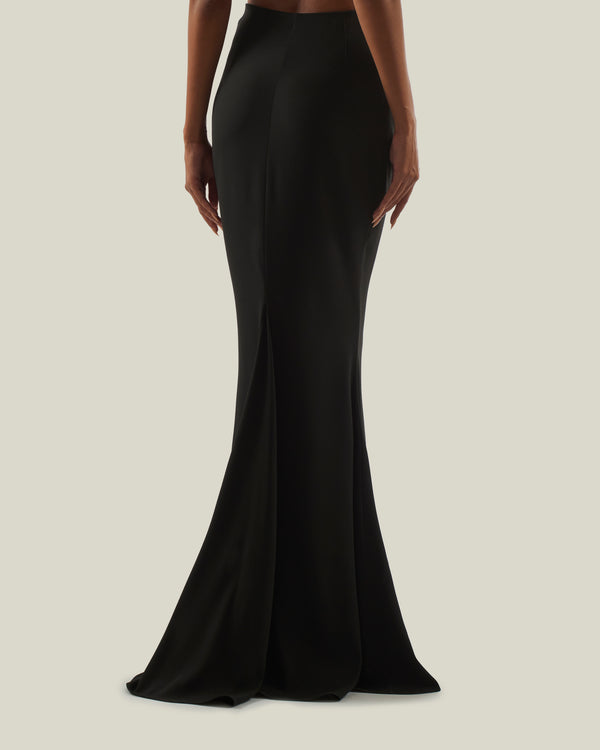 Taller Marmo Silver Screen Skirt In Black