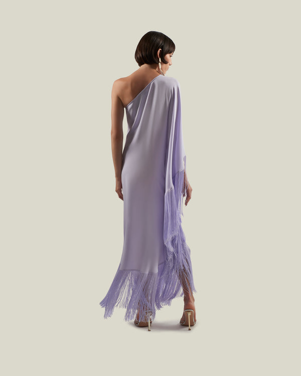 Taller Marmo Spritz Dress In Periwinkle