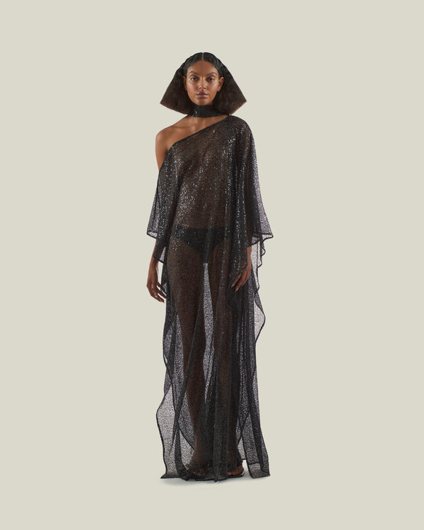 Taller Marmo Streep Disco Kaftan In Black