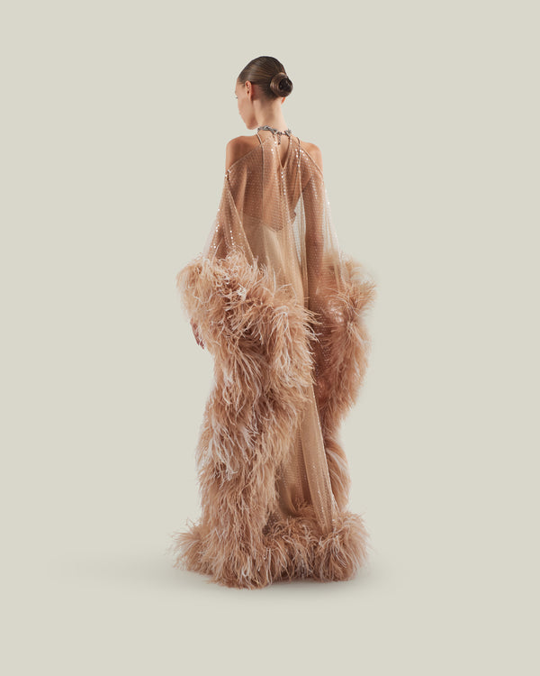 Taller Marmo Sza Sza Disco Kaftan In Cipria