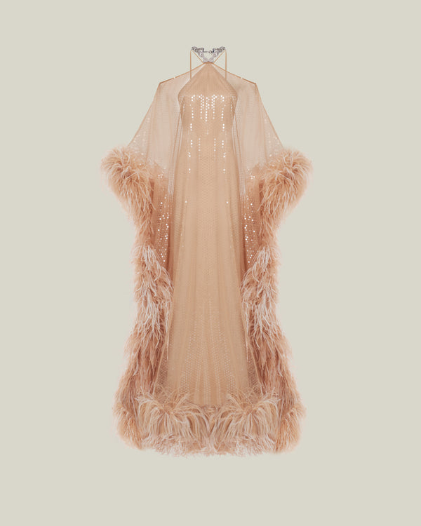 Taller Marmo Sza Sza Disco Kaftan In Cipria