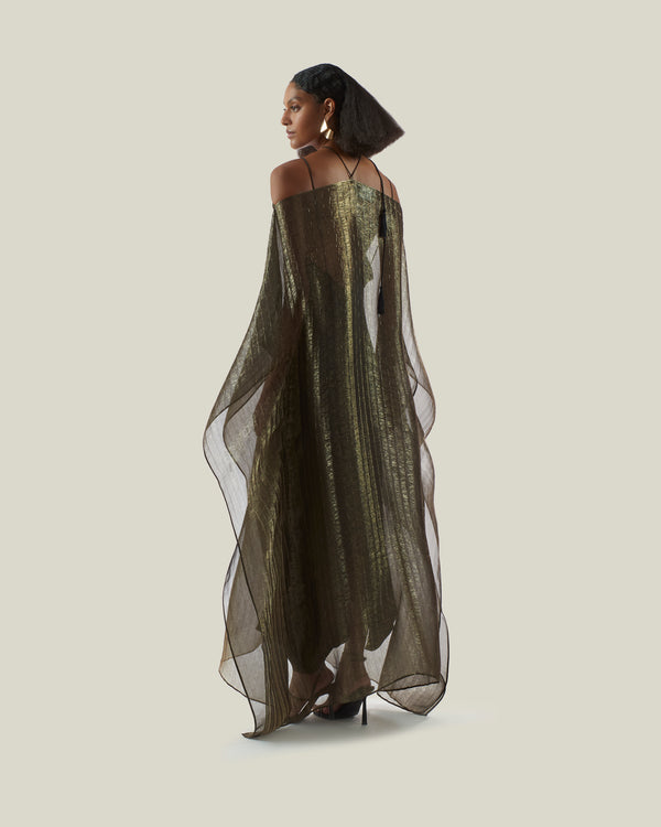 Taller Marmo Sza Sza Metallic Kaftan In Brass