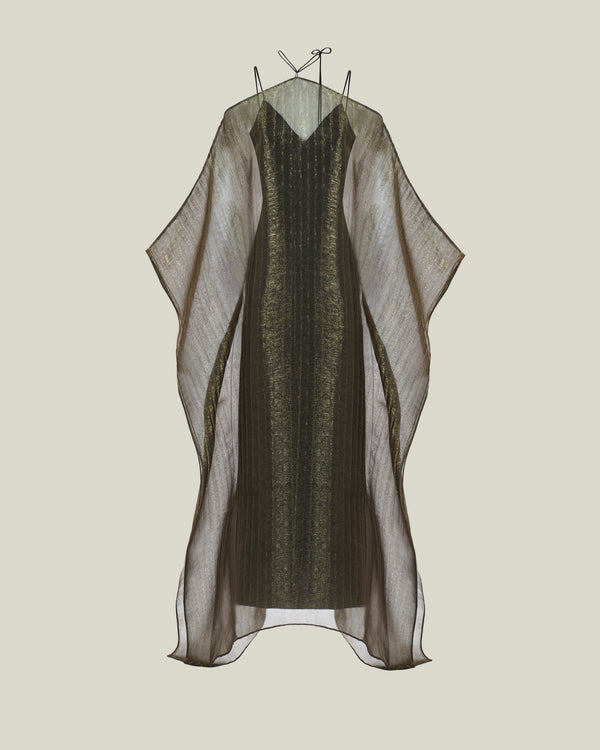 Taller Marmo Sza Sza Metallic Kaftan In Brass