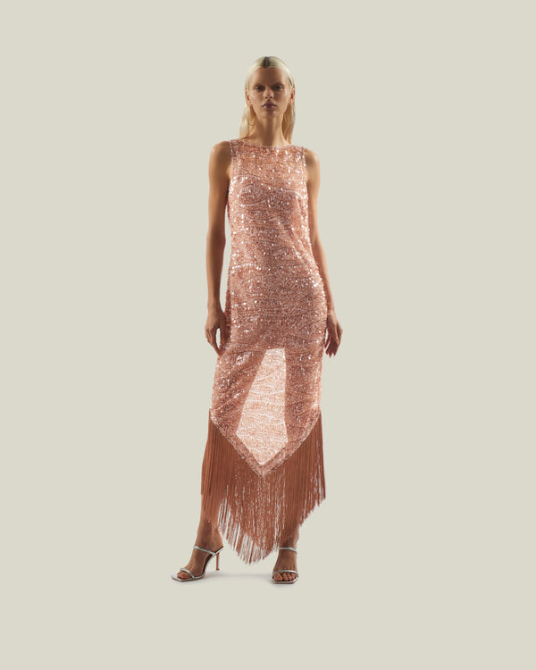 taller marmo Taormina Disco Dress in Blush