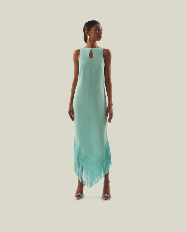 taller marmo Taormina Dress in Acqua
