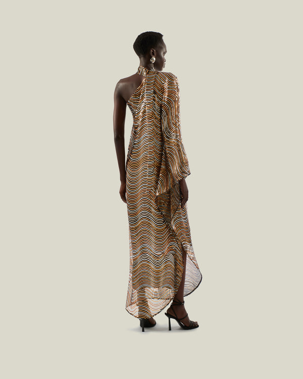 Taller Marmo The Glaum Dress In Gold