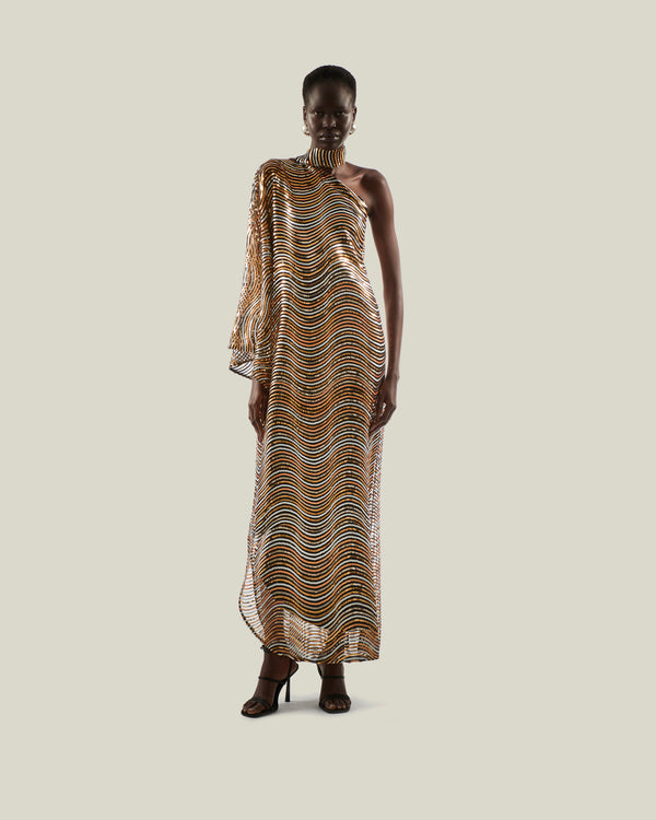 Taller Marmo The Glaum Dress In Gold