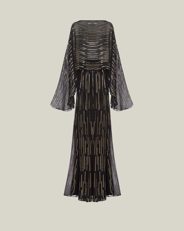 Taller Marmo Tribeca Dress In Black & Gold