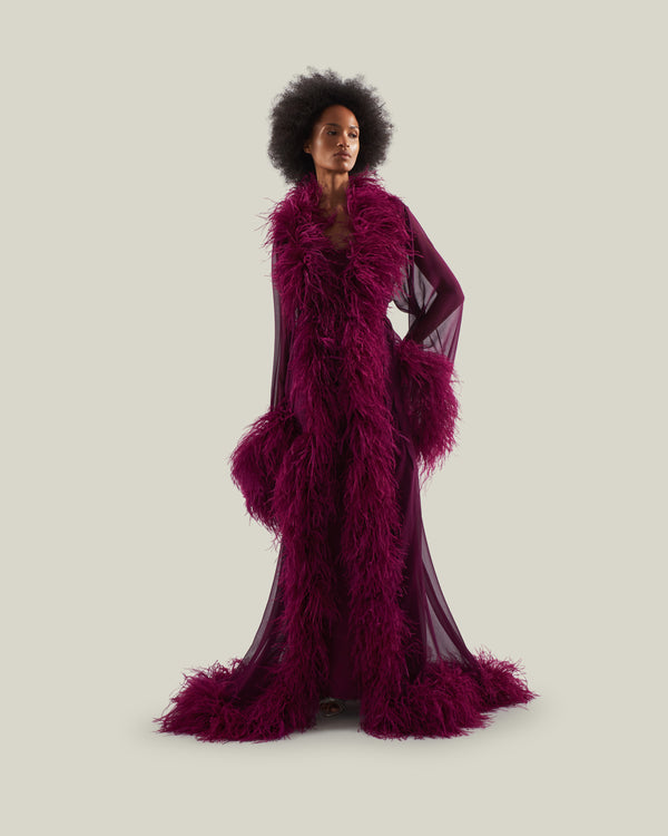 taller marmo Vedette Dress in Plum