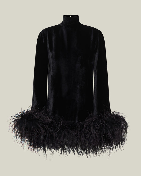 Taller Marmo Velvet Gina Dress In Black