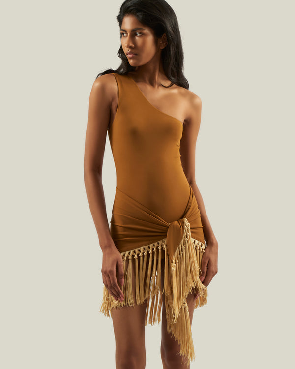 Taller Marmo Yacare Swimsuit In Amber