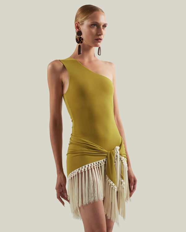 taller marmo Yacare Swimsuit in Chartreuse