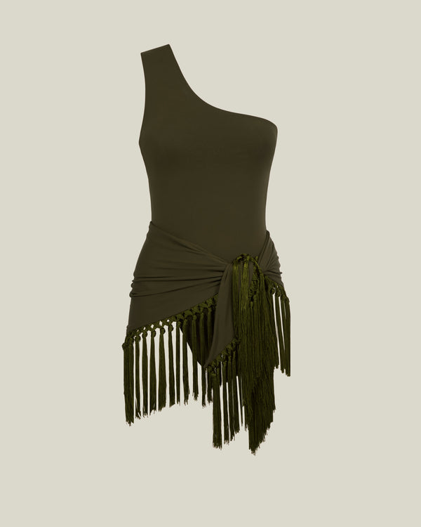 Taller Marmo Yacare Swimsuit In Forest Green