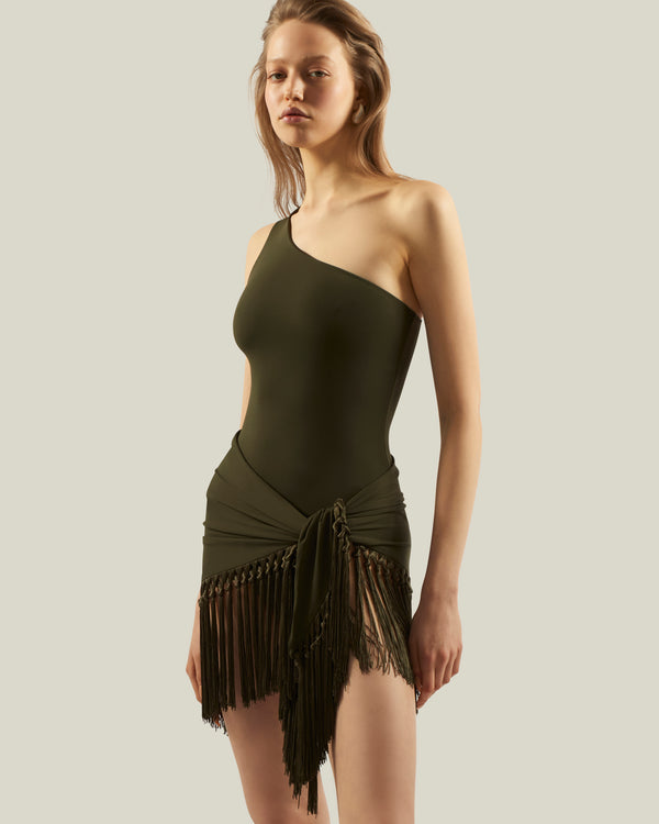 taller marmo Yacare Swimsuit in Forest Green