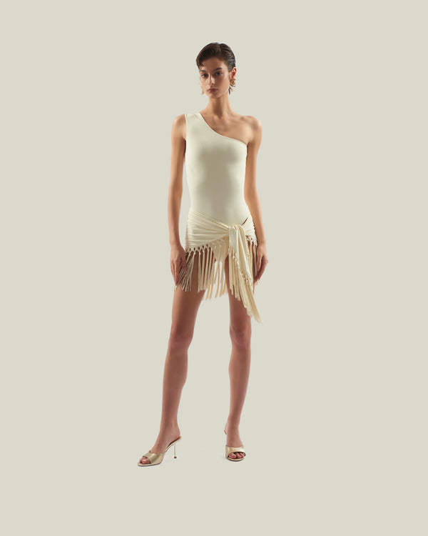 taller marmo Yacare Swimsuit in Ivory