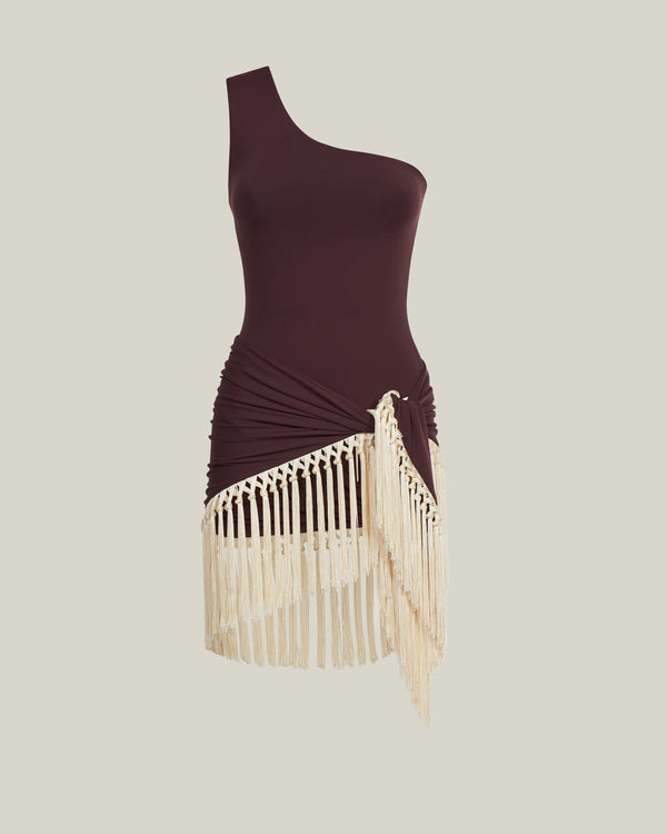 Taller Marmo Yacare Swimsuit In Mahogany