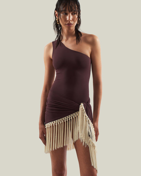 Taller Marmo Yacare Swimsuit In Mahogany