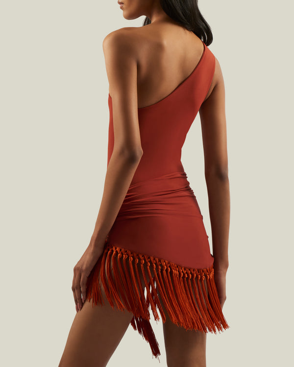 Taller Marmo Yacare Swimsuit In Rust