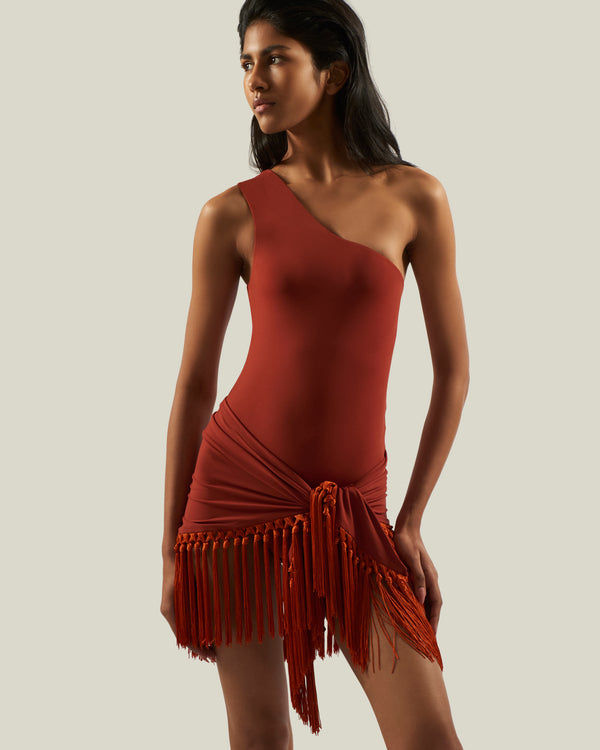 taller marmo Yacare Swimsuit in Rust