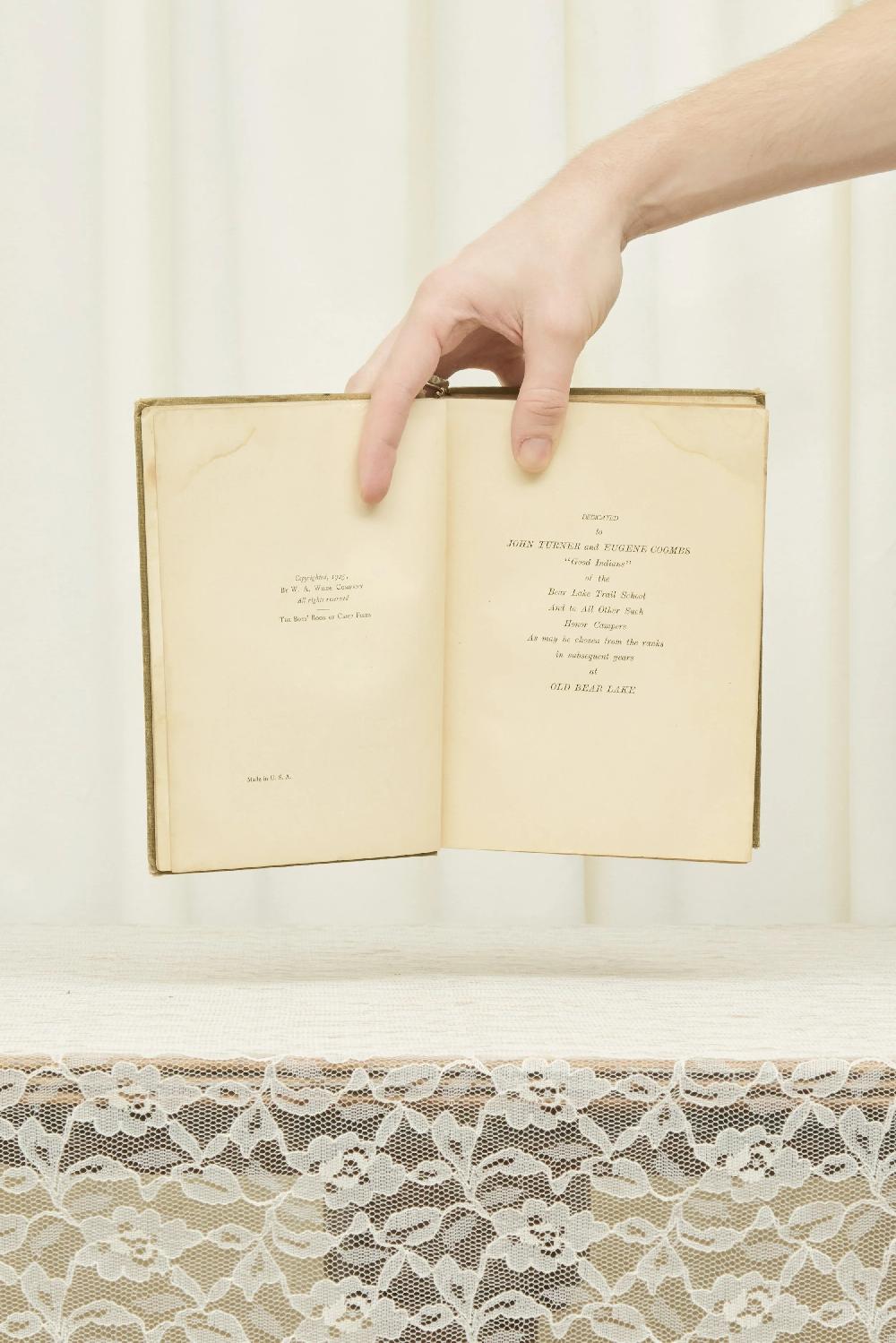 Tanner Fletcher Antique "Boys Book Of Campfires" Book (1925)