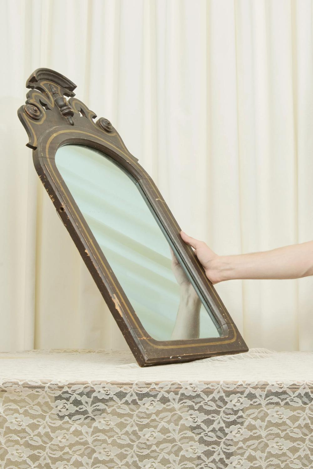 Tanner Fletcher Antique Victorian Wood Framed Mirror