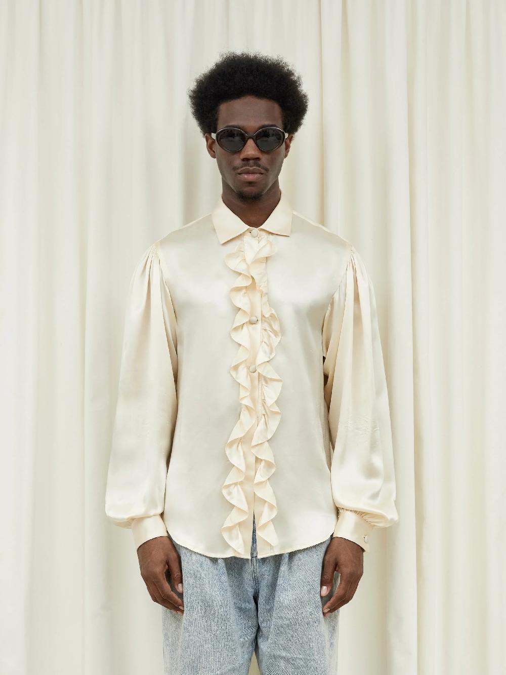 Tanner Fletcher Chester Ruffle Placket Poet's Blouse