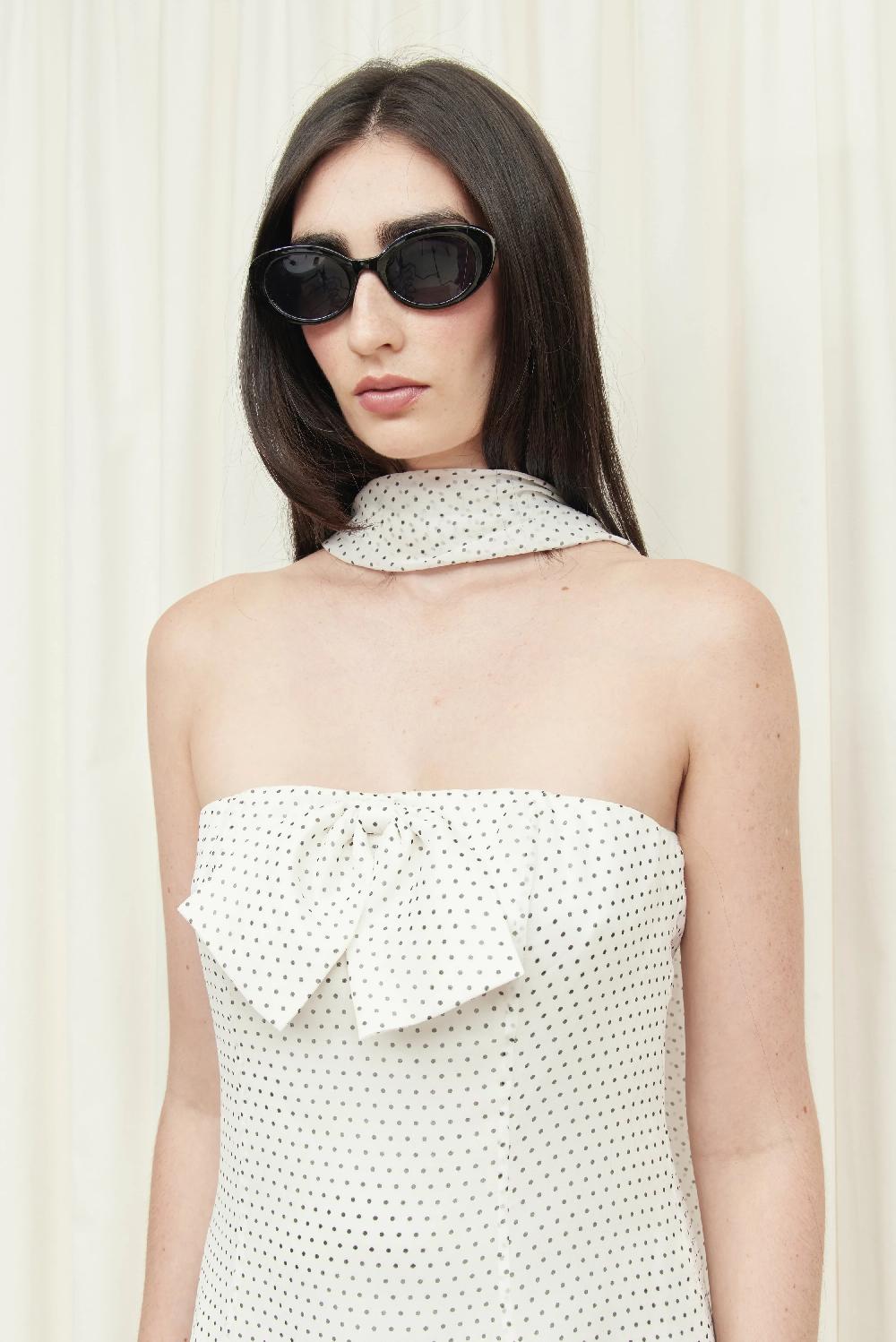 Tanner Fletcher Monica Strapless Mini Dress With Scarf