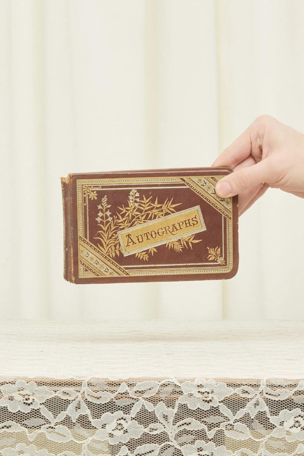 tanner fletcher Antique "Autographs" Book (1885)