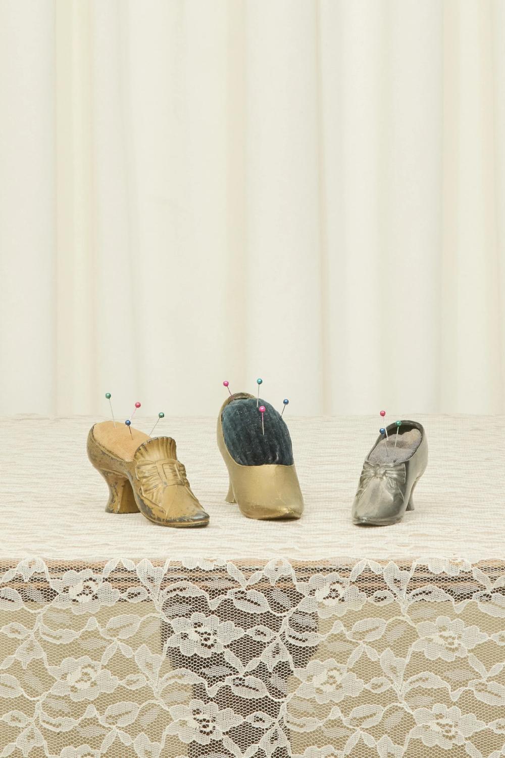 tanner fletcher Antique Heel Pin Cushions Set/3