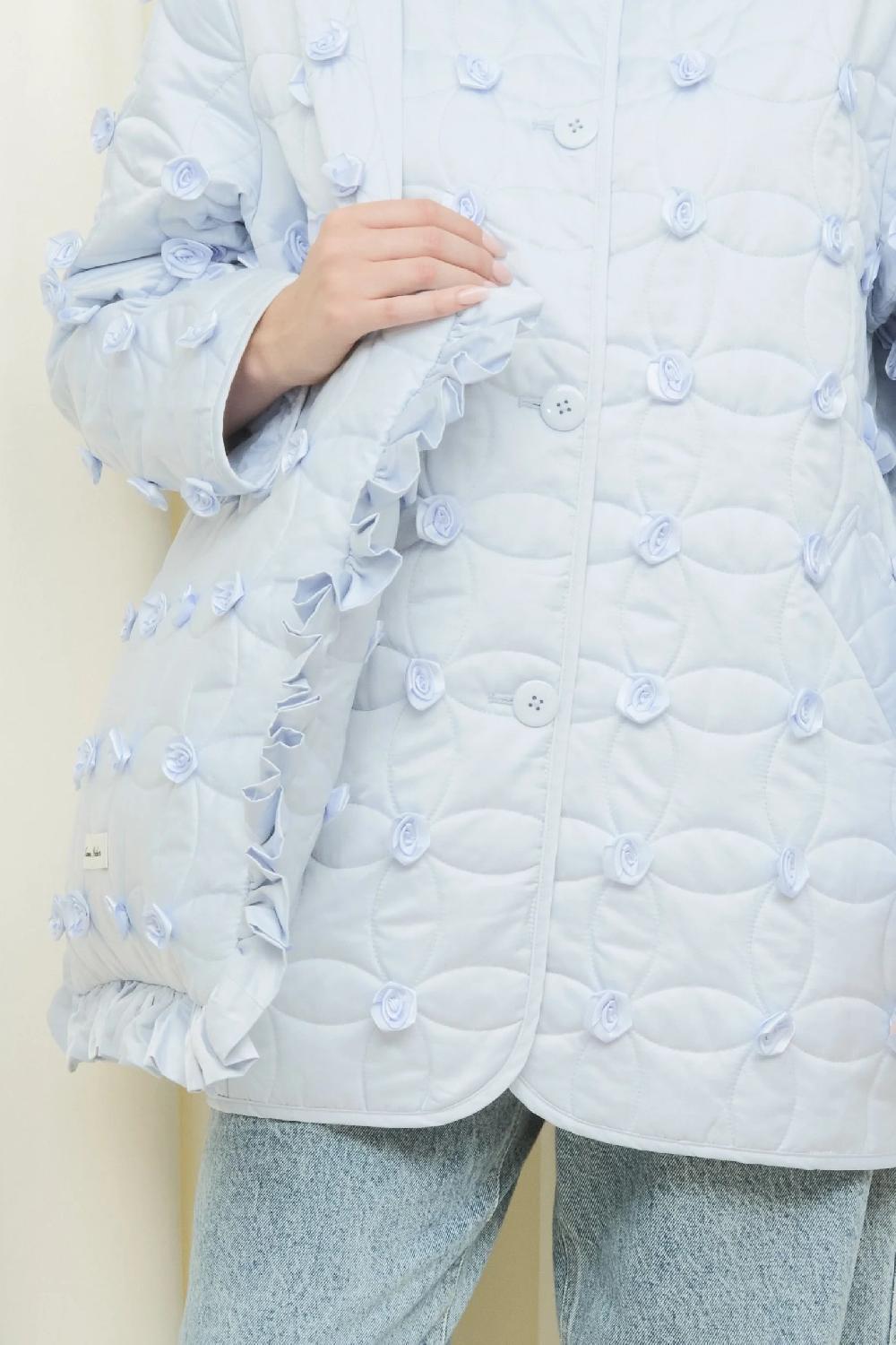 Tanner Fletcher Arnie Satin Quilted Rosette Jacket