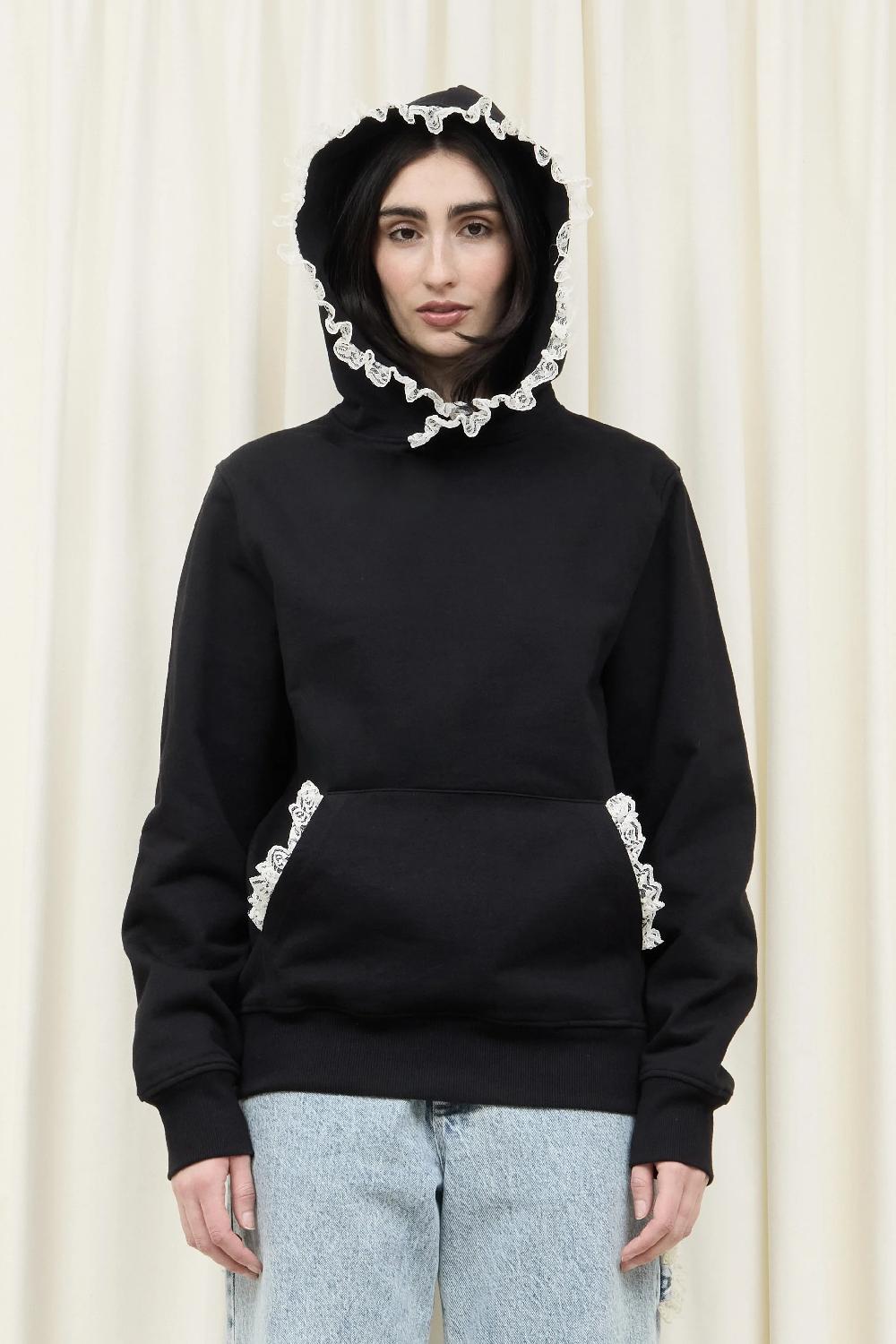 Tanner Fletcher Becky Lace Trim Hoodie