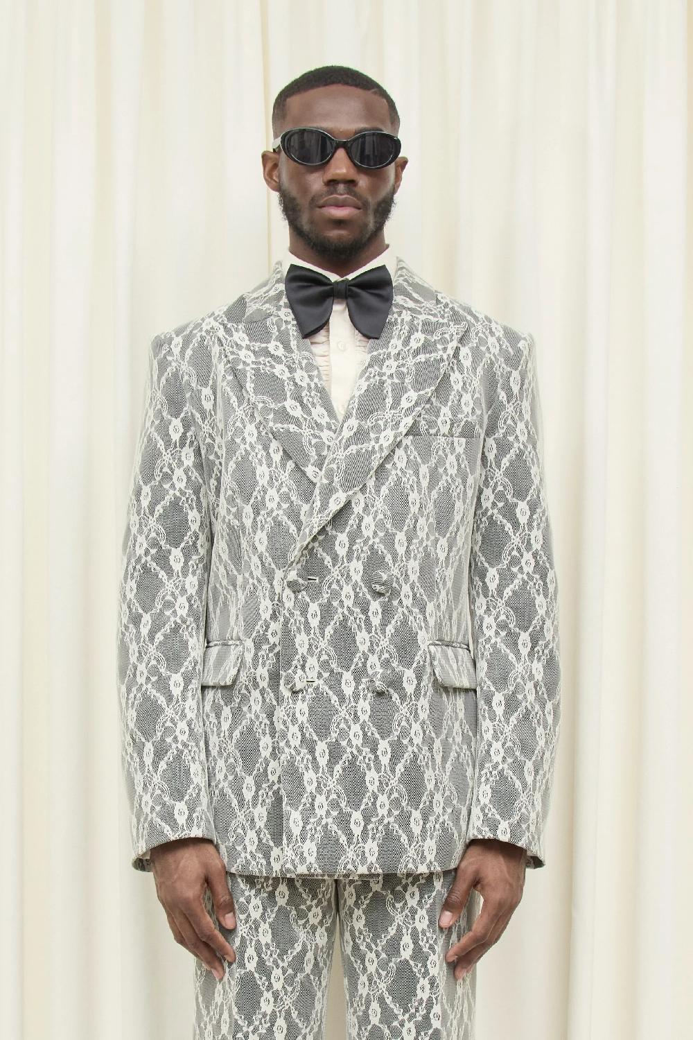 tanner fletcher Benedict Lace Layer Blazer