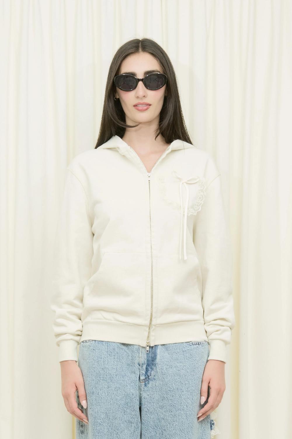 Tanner Fletcher Bennett Bow Pocket Zip Up Hoodie