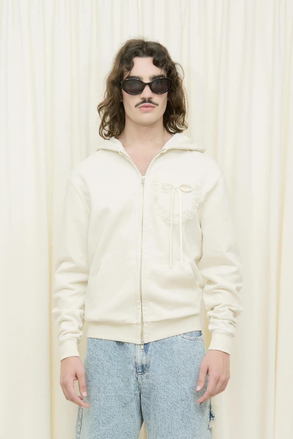 tanner fletcher Bennett Bow Pocket Zip Up Hoodie