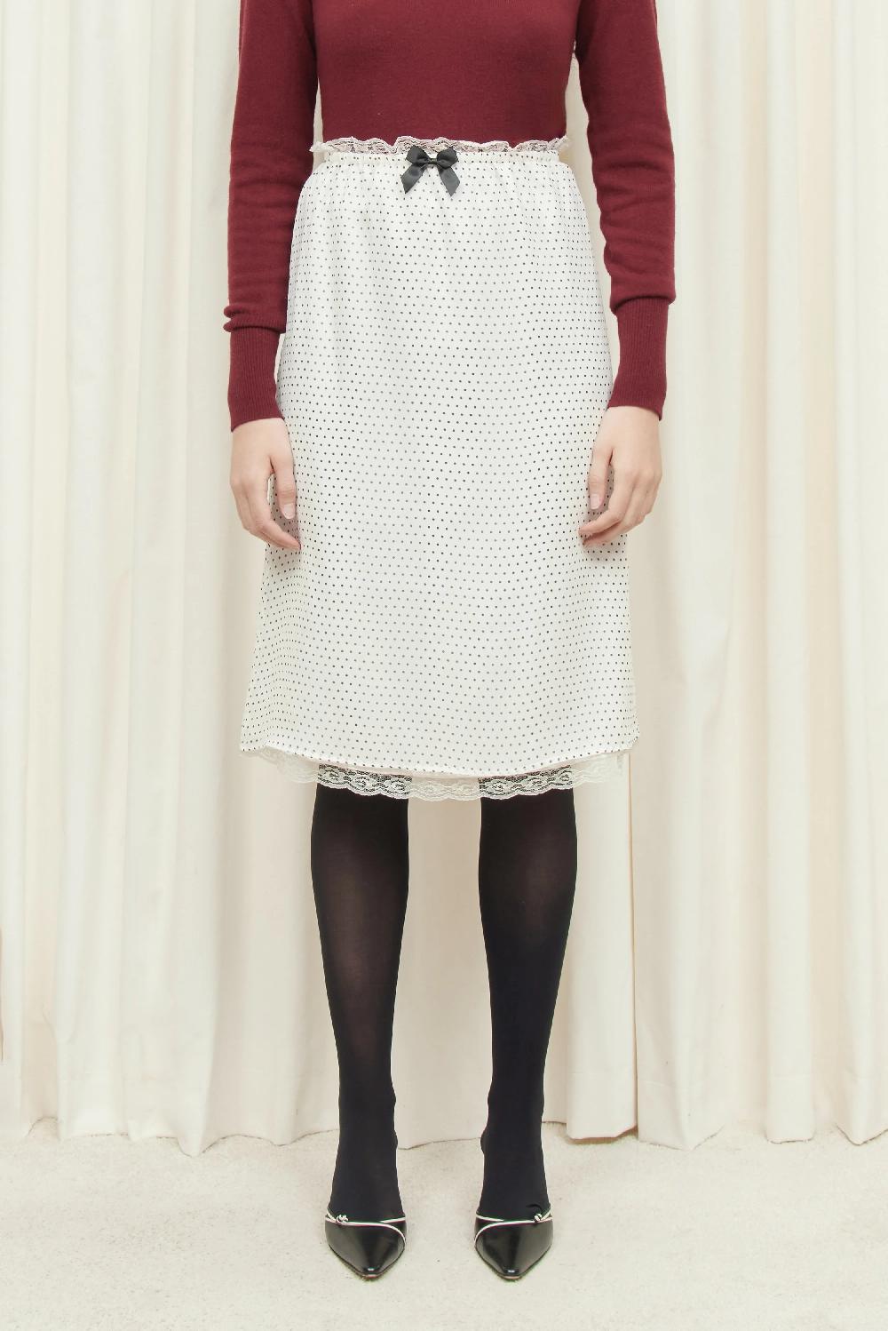 tanner fletcher Celerie Lace Trim Slip Skirt