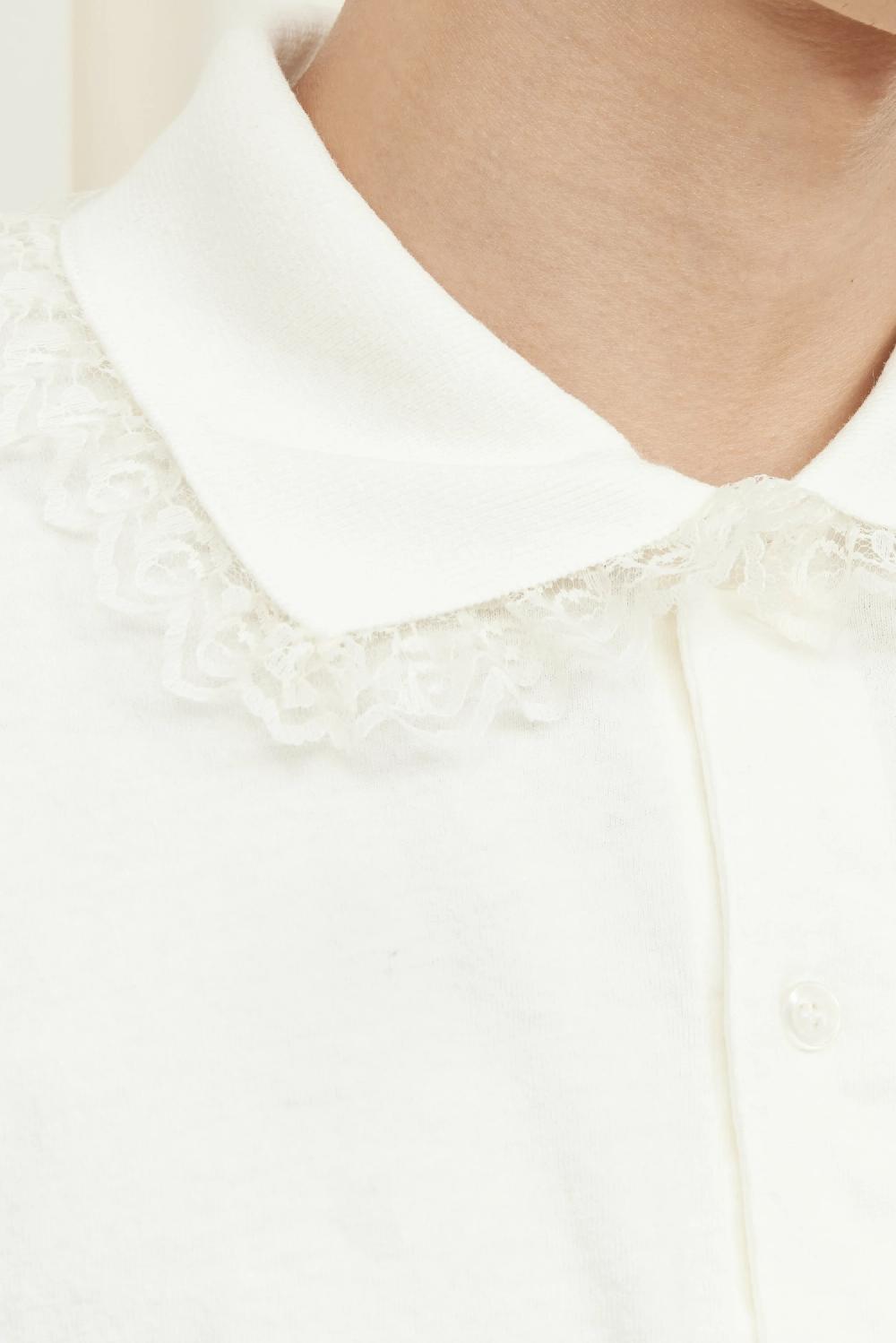 Tanner Fletcher Cletus Lace Trim Long Sleeve Polo