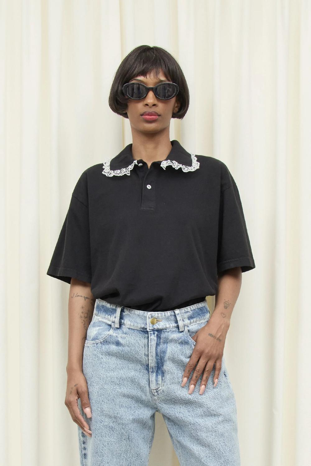 Tanner Fletcher Cletus Lace Trim Short Sleeve Polo