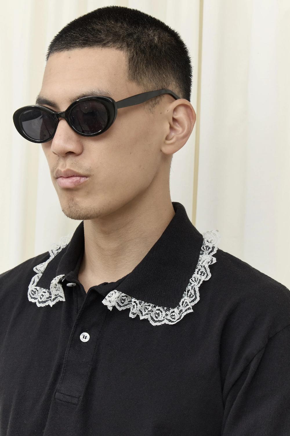 Tanner Fletcher Cletus Lace Trim Short Sleeve Polo