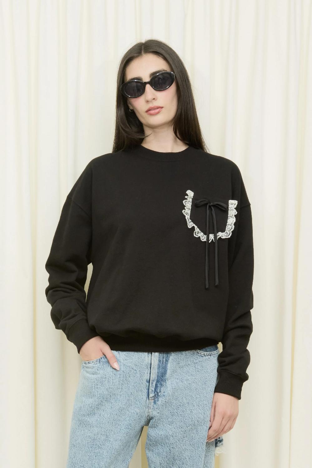 Tanner Fletcher Collins Bow Pocket Sweatshirt