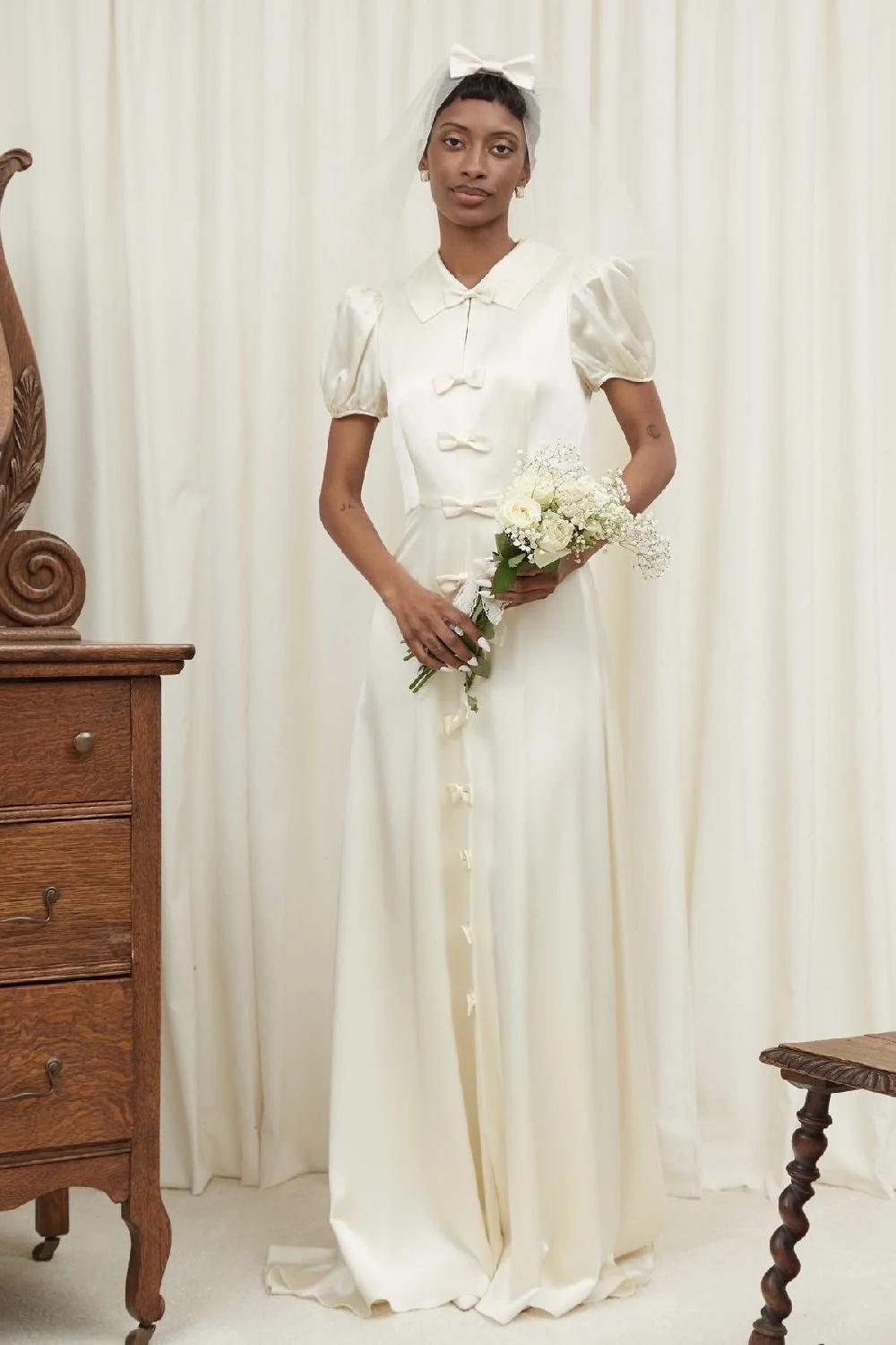 Tanner Fletcher Dorris Puff Sleeve Gown