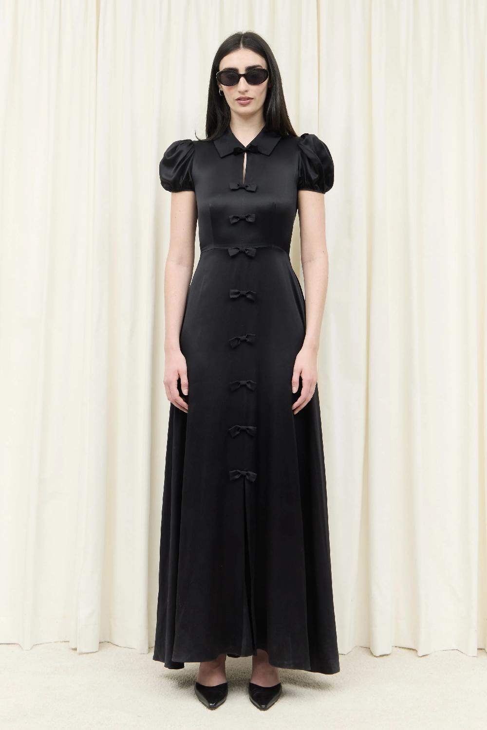 tanner fletcher Dorris Puff Sleeve Gown