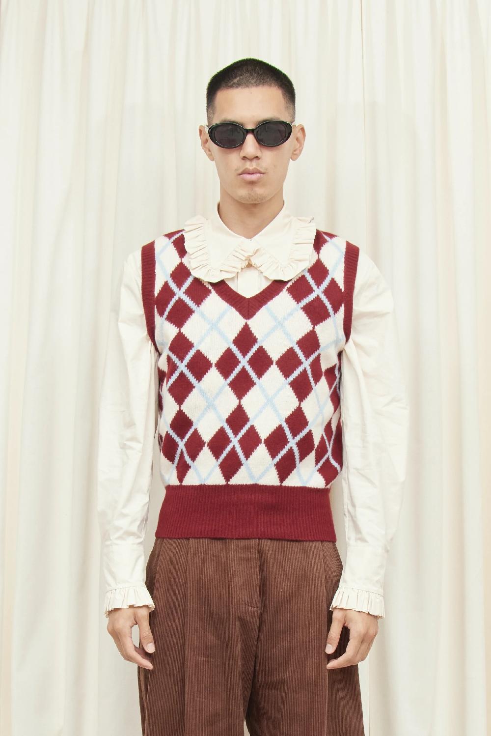 Tanner Fletcher Ebbott Argyle Sweater Vest