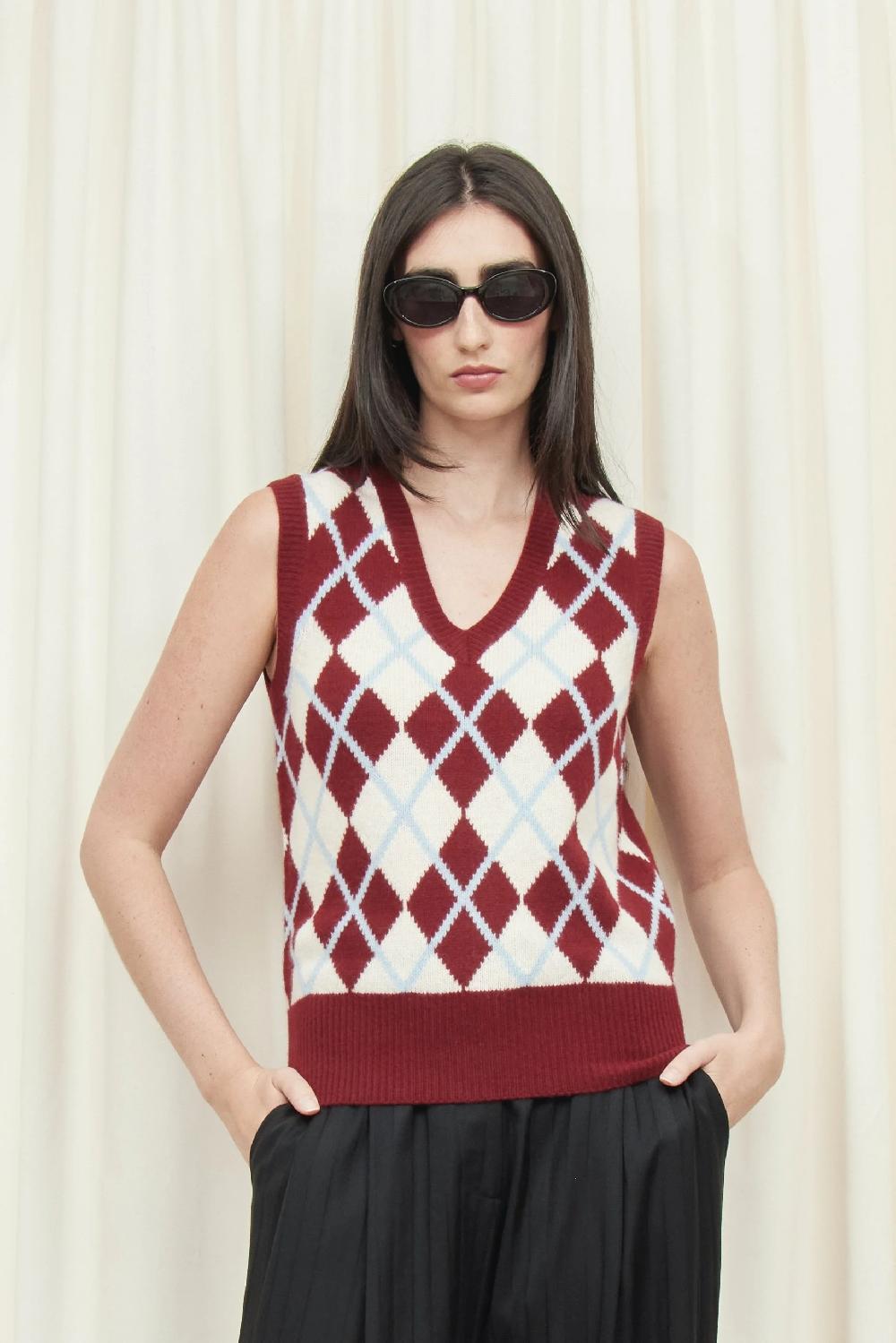 Tanner Fletcher Ebbott Argyle Sweater Vest
