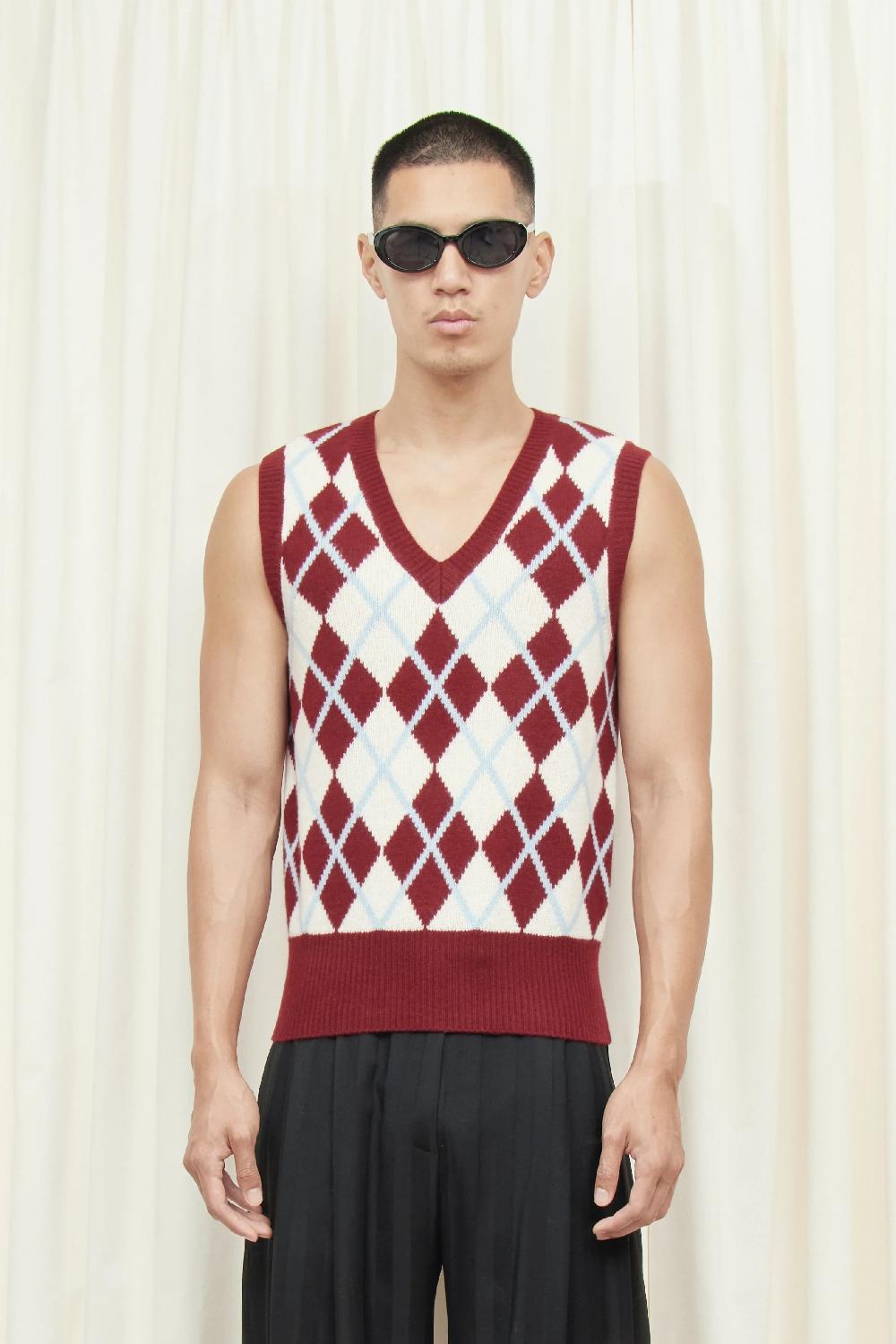 tanner fletcher Ebbott Argyle Sweater Vest