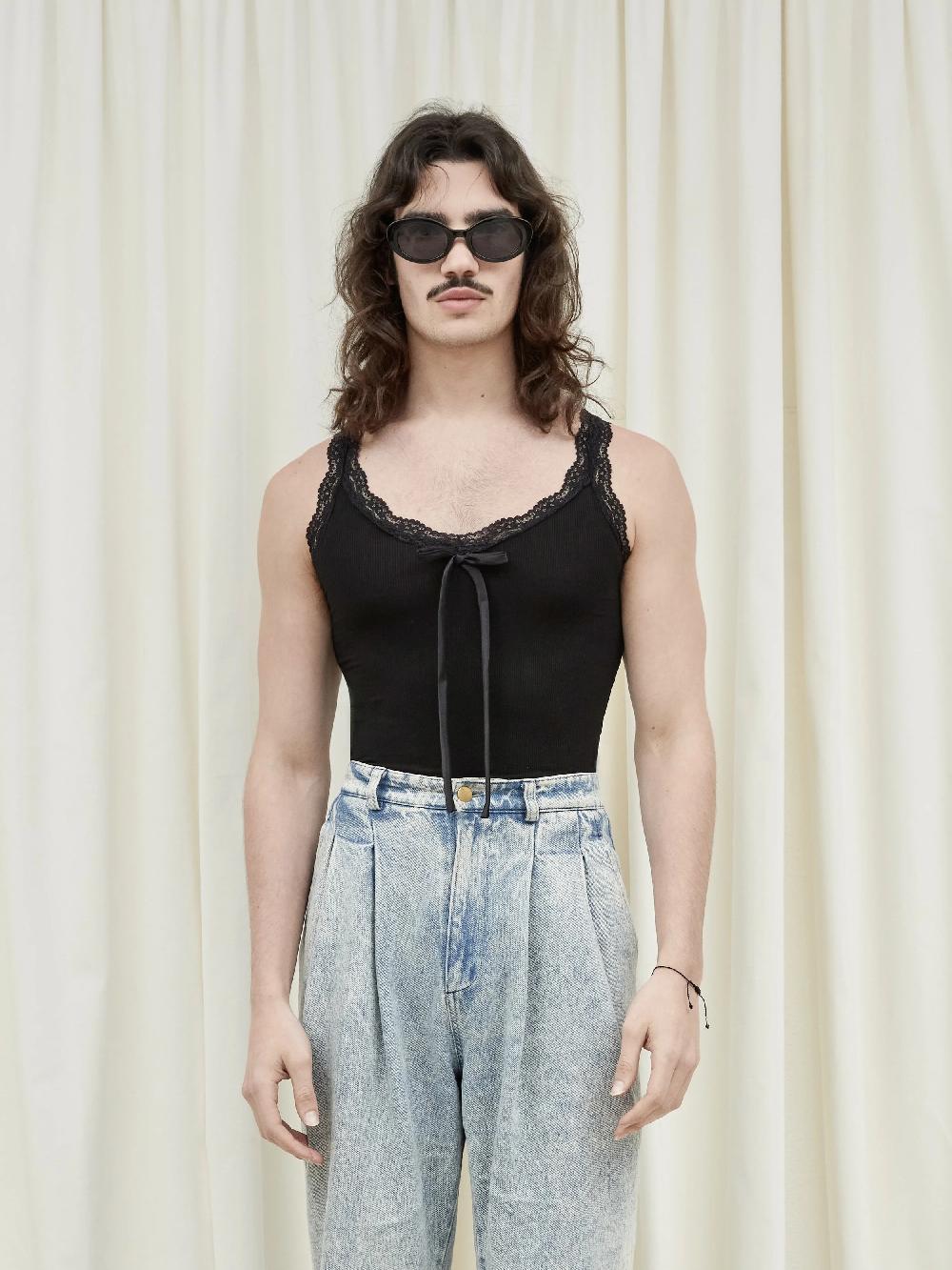 Tanner Fletcher Flo Lace Trim Tank Top