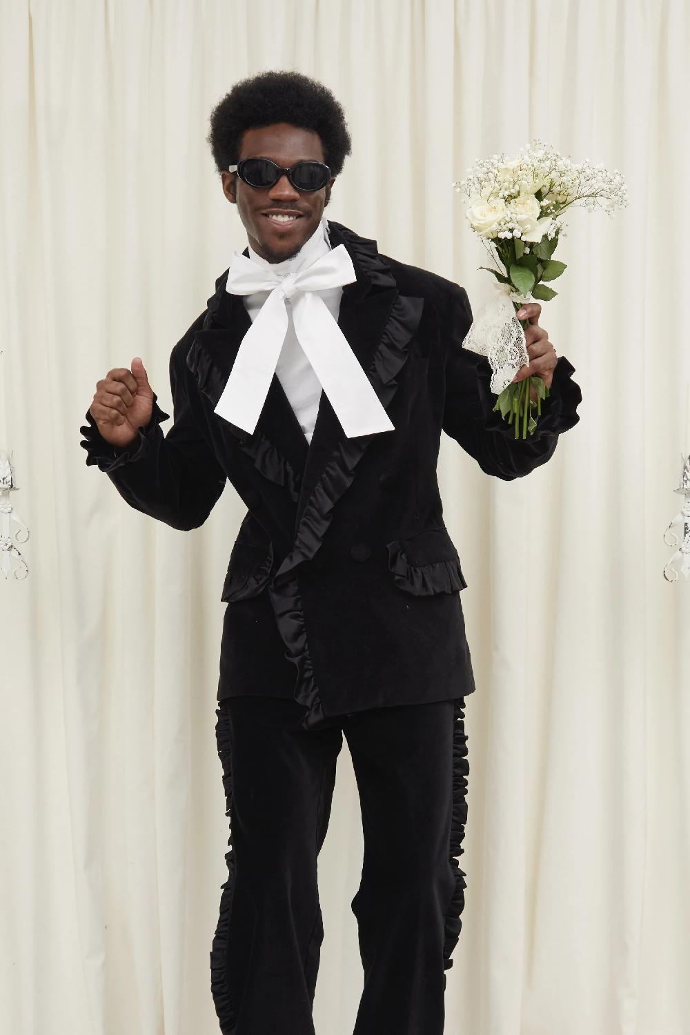 Tanner Fletcher Florence Ruffle Trim Blazer