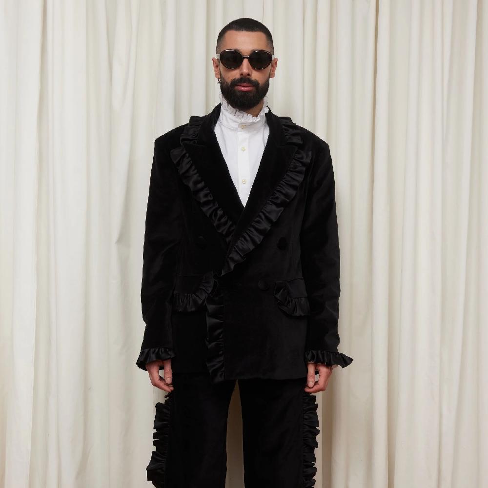 Tanner Fletcher Florence Ruffle Trim Blazer