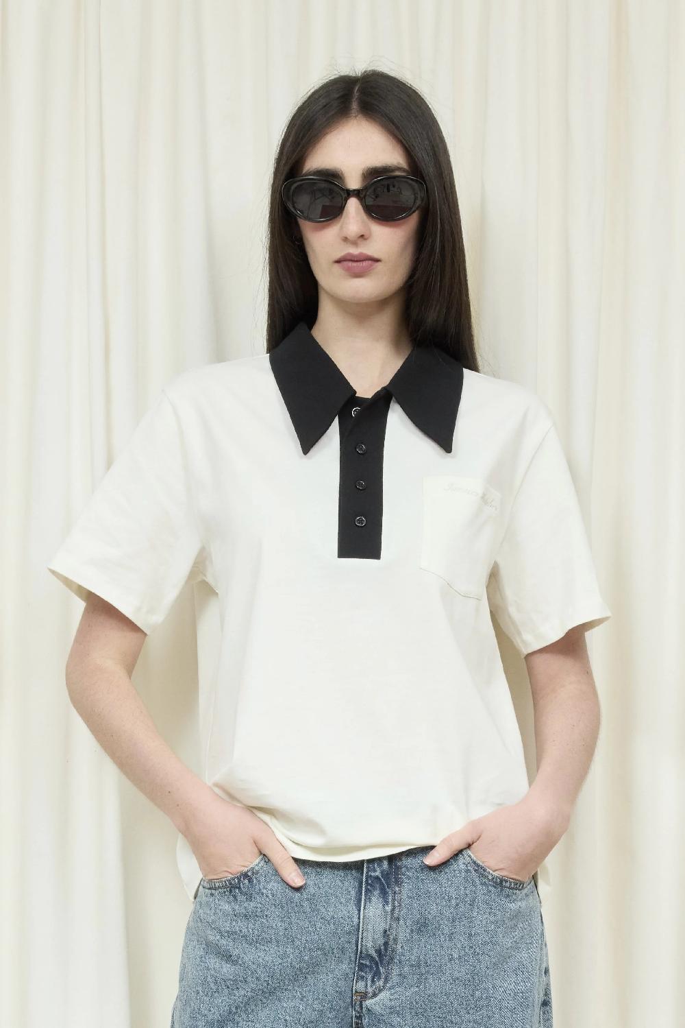 Tanner Fletcher Frank Oversized Collar Polo