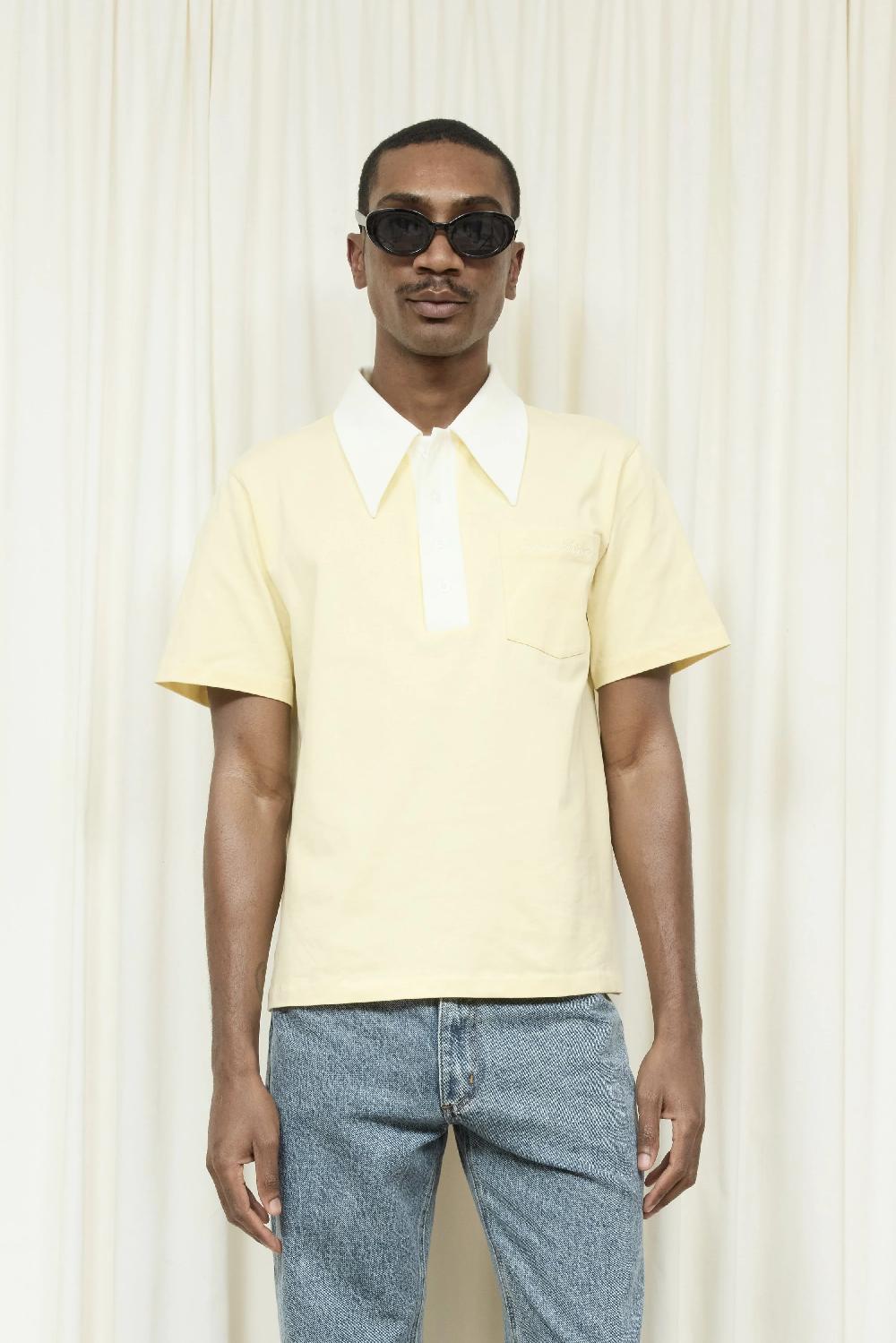 Tanner Fletcher Frank Oversized Collar Polo