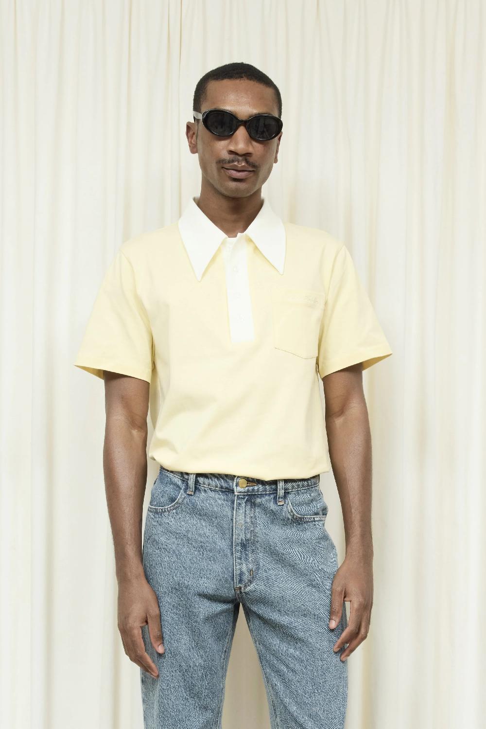 Tanner Fletcher Frank Oversized Collar Polo